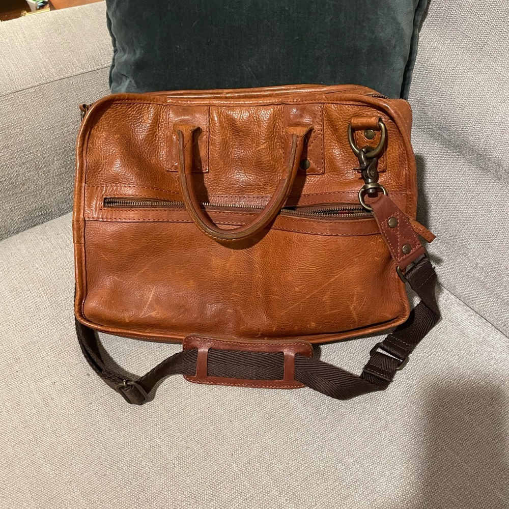 Will Leather Hank Double Zip Briefcase